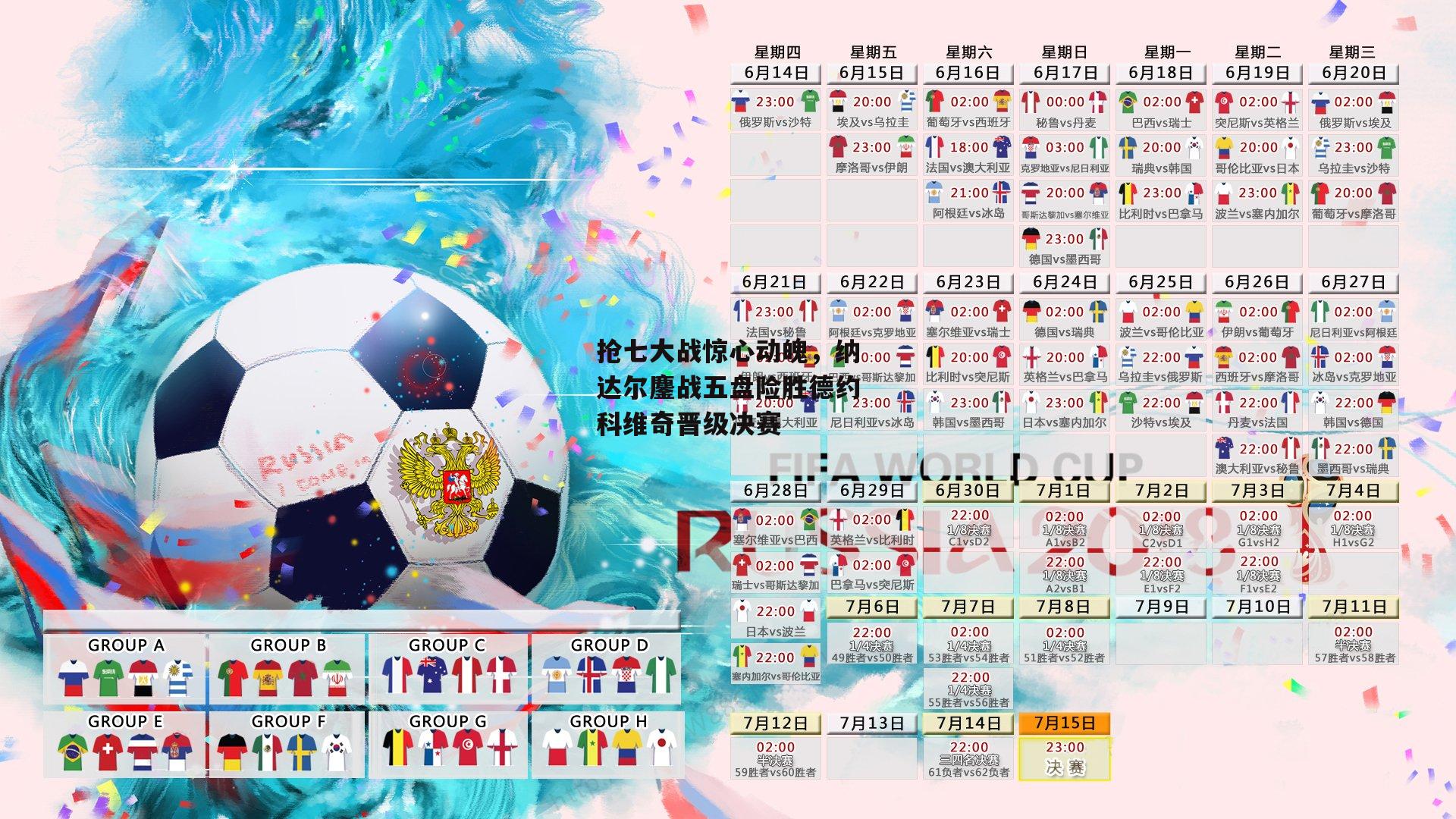 抢七大战惊心动魄，纳达尔鏖战五盘险胜德约科维奇晋级决赛