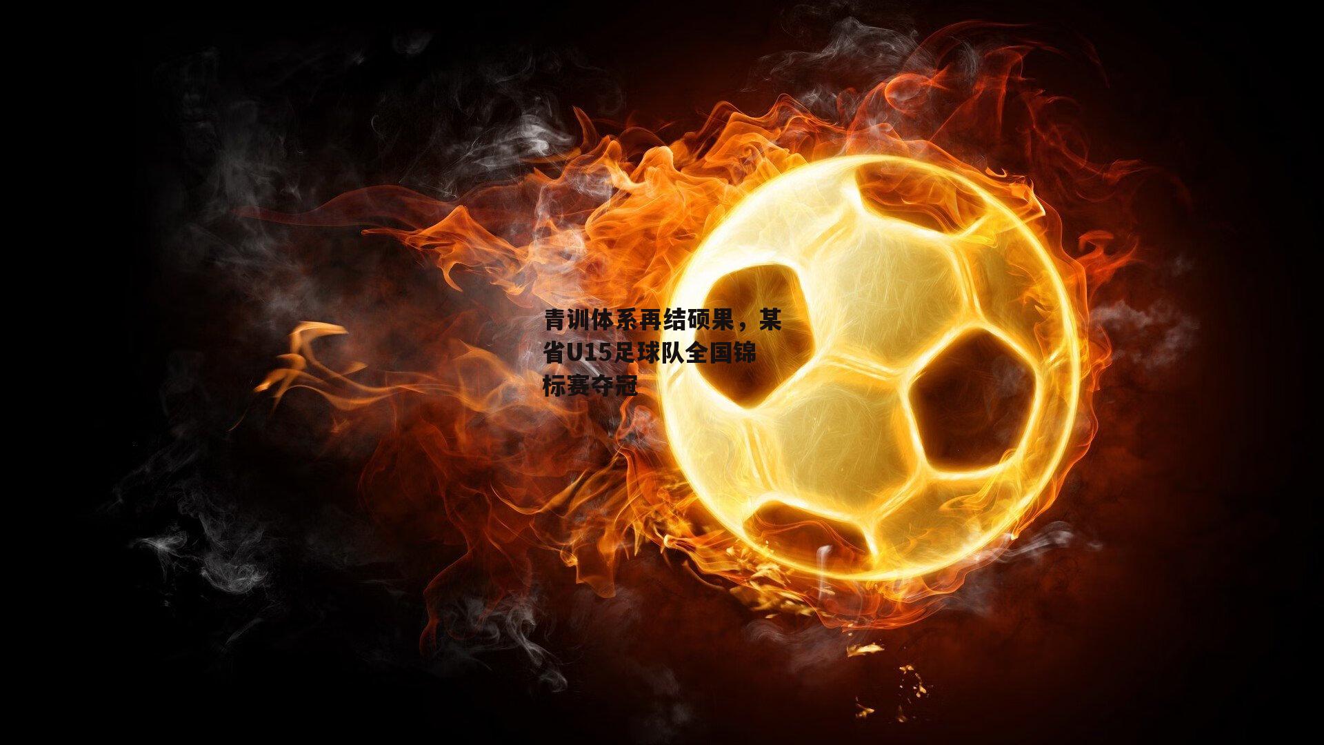 青训体系再结硕果,某省U15足球队全国锦标赛夺冠